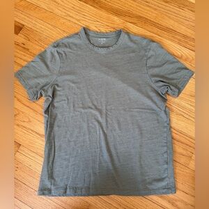 J. Crew Men's Short Sleeve Tee in Green/Gray - Size Large